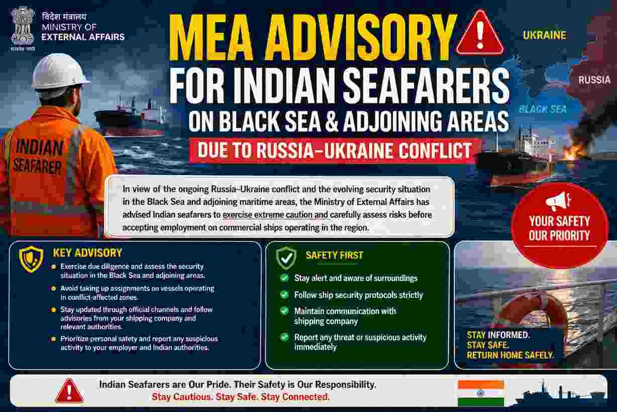Advisory for Indian Seafarers in the Black Sea
